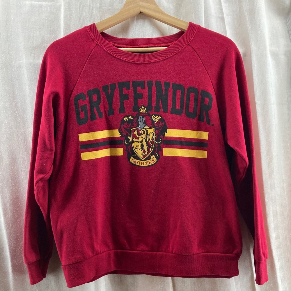 Harry Potter Gryffindor Sweatshirt Maroon Red‎ Gold Graphic Pullover